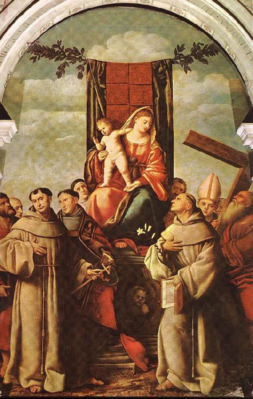 LICINIO, Bernardino Madonna with Child in Arms  s oil painting image